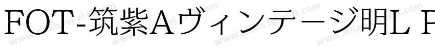 FOT-筑紫Aヴィンテージ明L Pro R字体转换